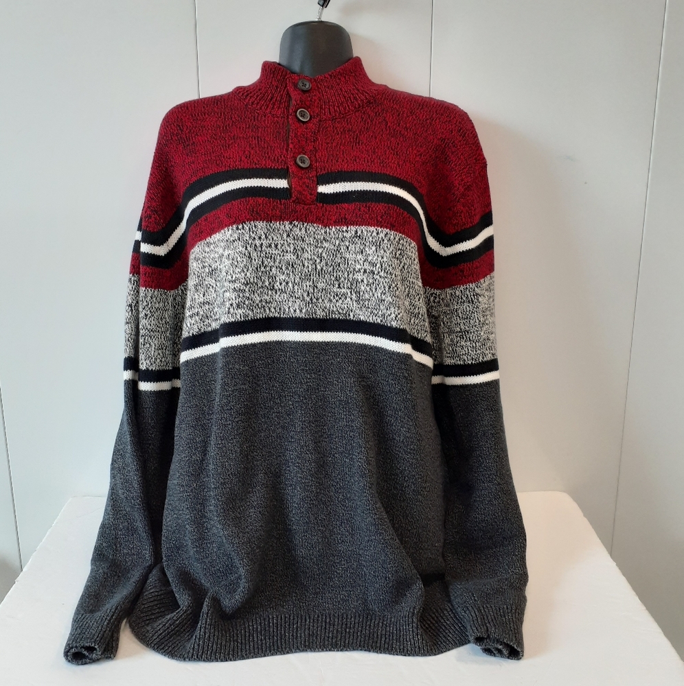 Chaps Button Collar Pullover Sweater Size Xlarge - image 7